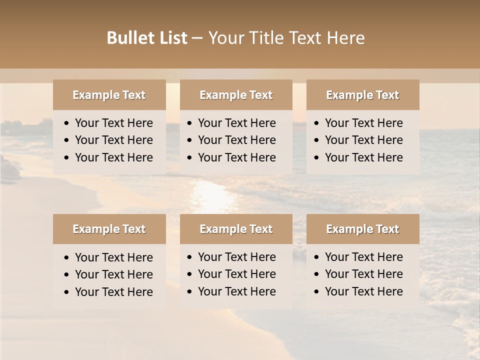 Tranquil Beach Sunset PowerPoint Template