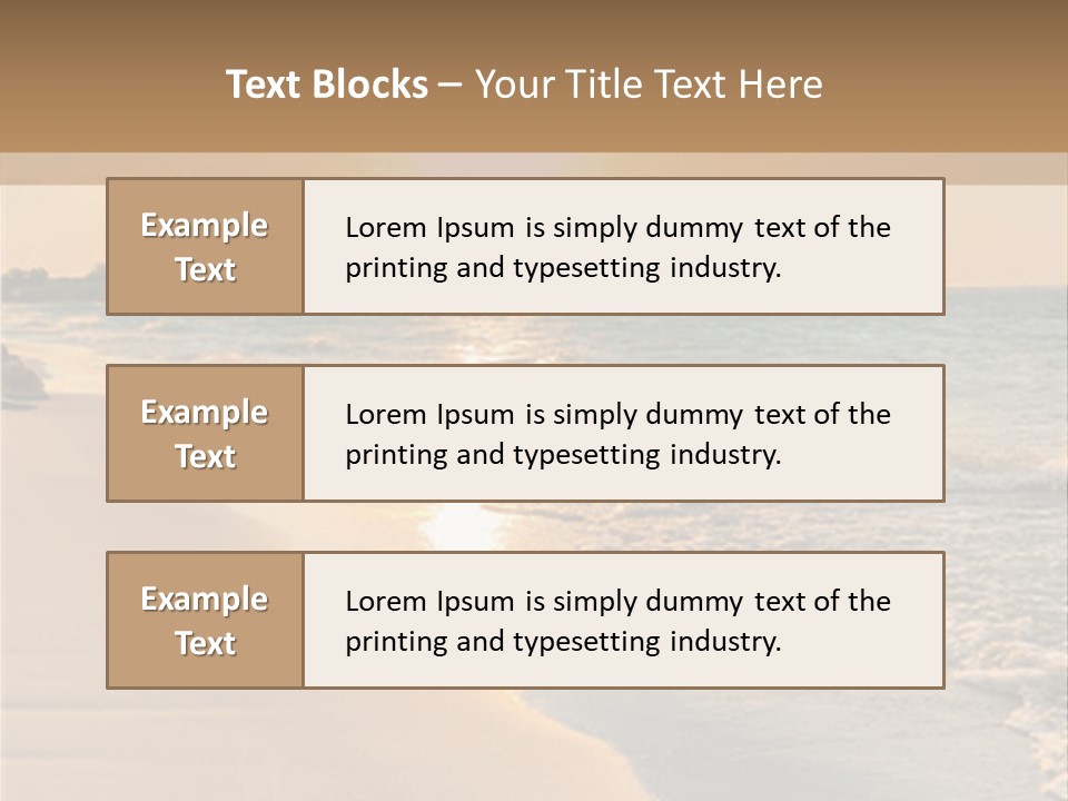 Tranquil Beach Sunset PowerPoint Template