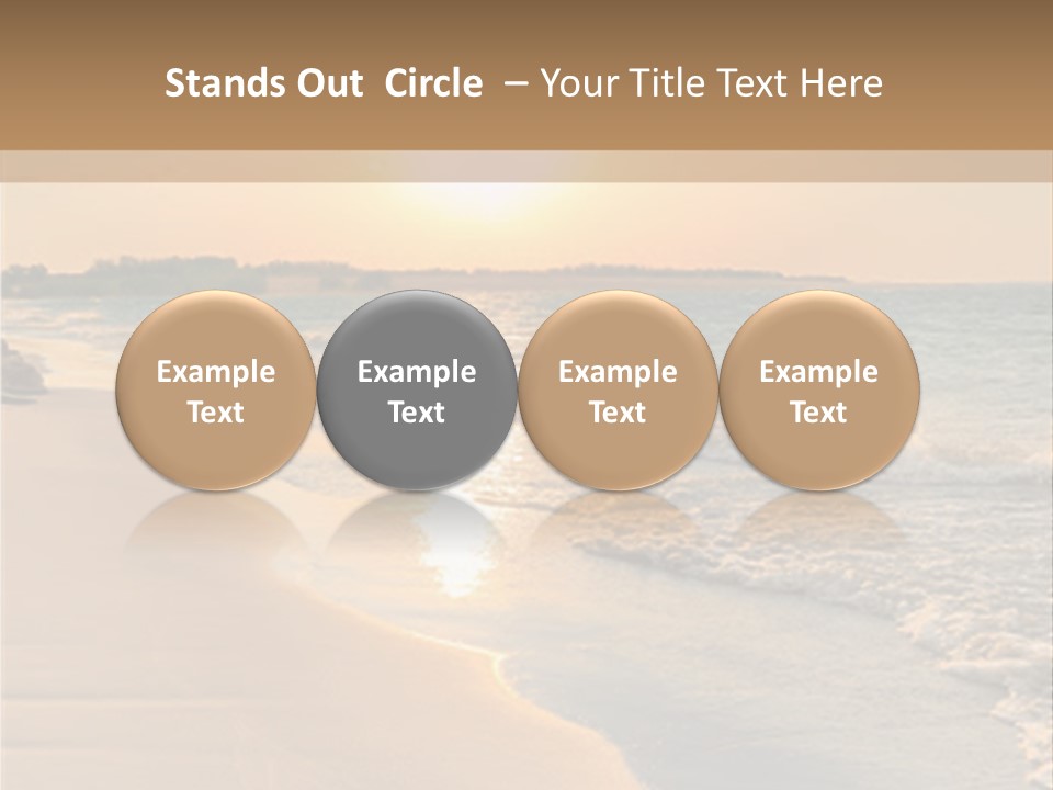 Tranquil Beach Sunset PowerPoint Template