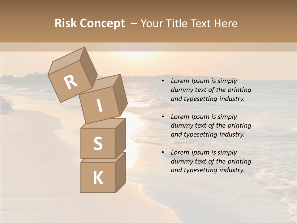 Tranquil Beach Sunset PowerPoint Template