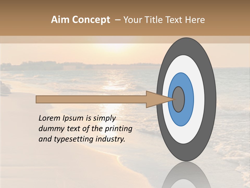 Tranquil Beach Sunset PowerPoint Template