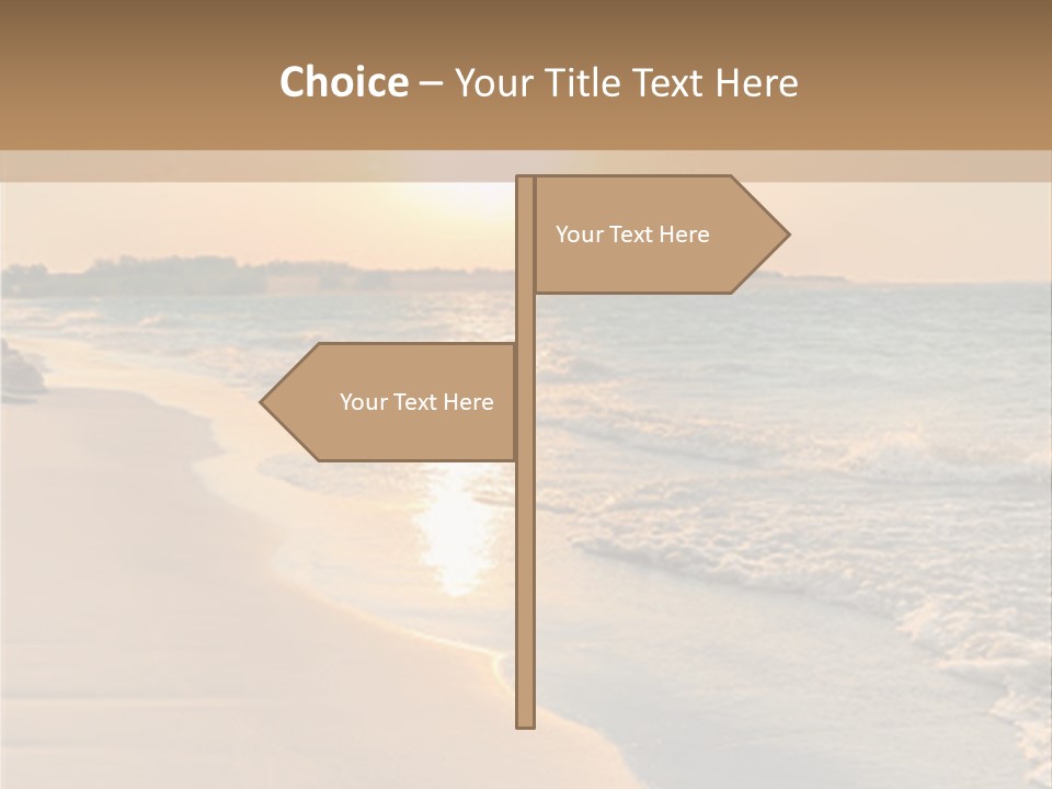 Tranquil Beach Sunset PowerPoint Template