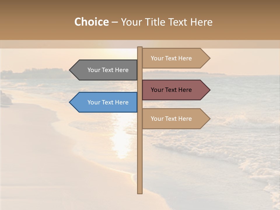 Tranquil Beach Sunset PowerPoint Template