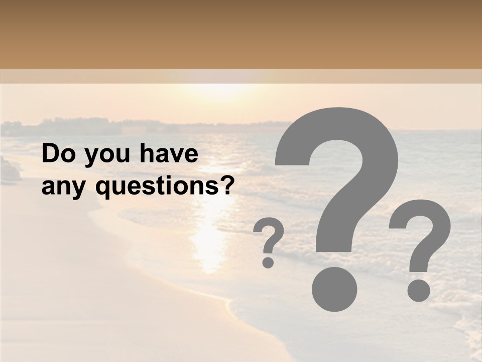 Tranquil Beach Sunset PowerPoint Template