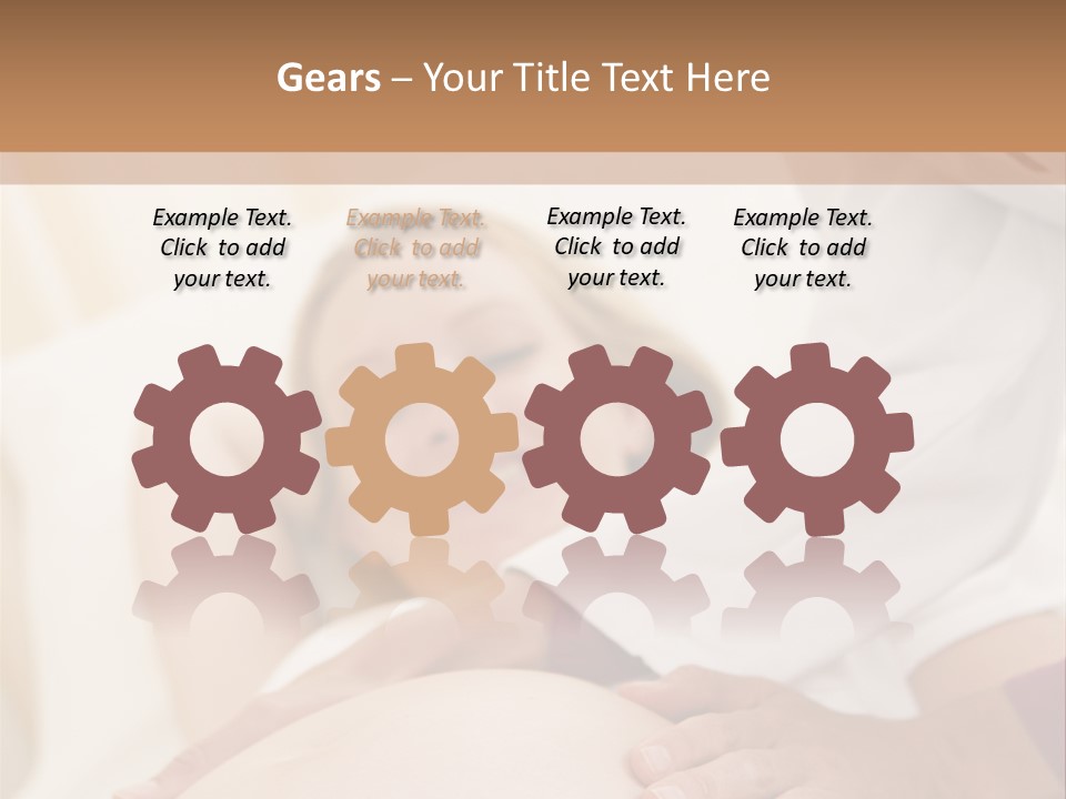 Pregnant Woman Getting Check Up From Doctor PowerPoint Template