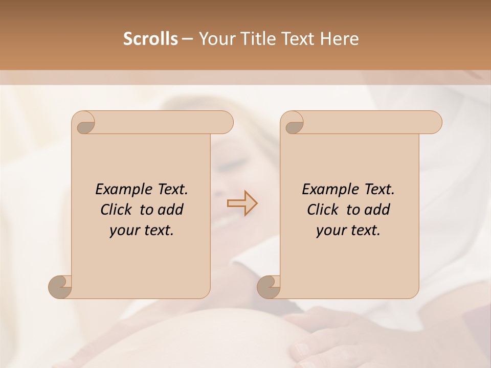 Pregnant Woman Getting Check Up From Doctor PowerPoint Template