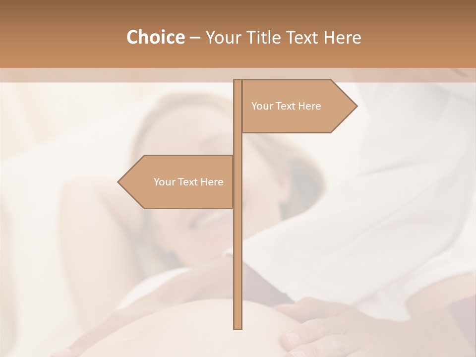 Pregnant Woman Getting Check Up From Doctor PowerPoint Template