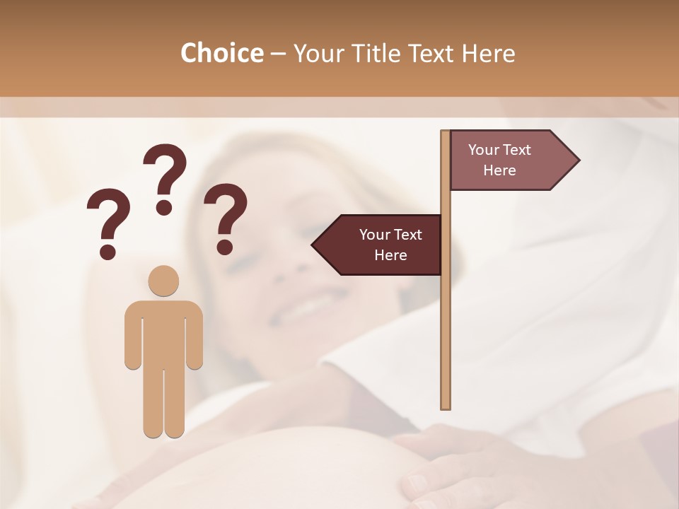 Pregnant Woman Getting Check Up From Doctor PowerPoint Template