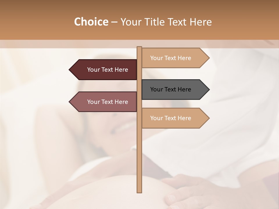 Pregnant Woman Getting Check Up From Doctor PowerPoint Template