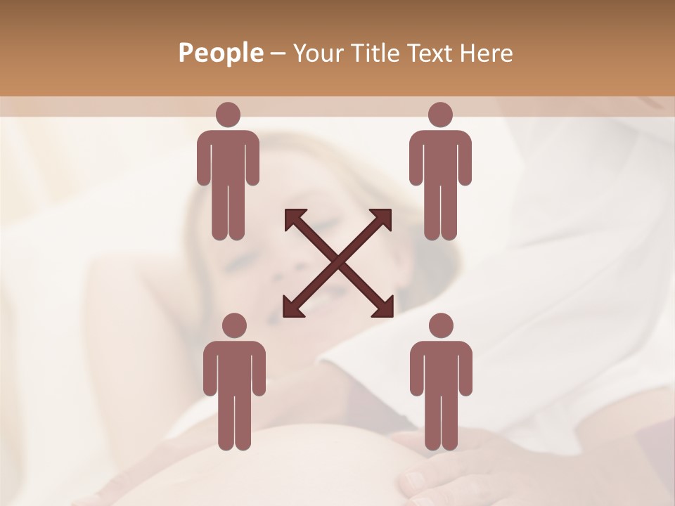 Pregnant Woman Getting Check Up From Doctor PowerPoint Template