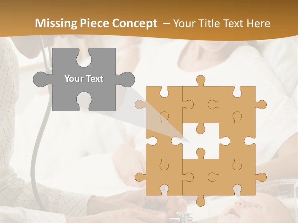 Doctor Checking Baby's Heartbeat With New Mother Watching And Smiling PowerPoint Template