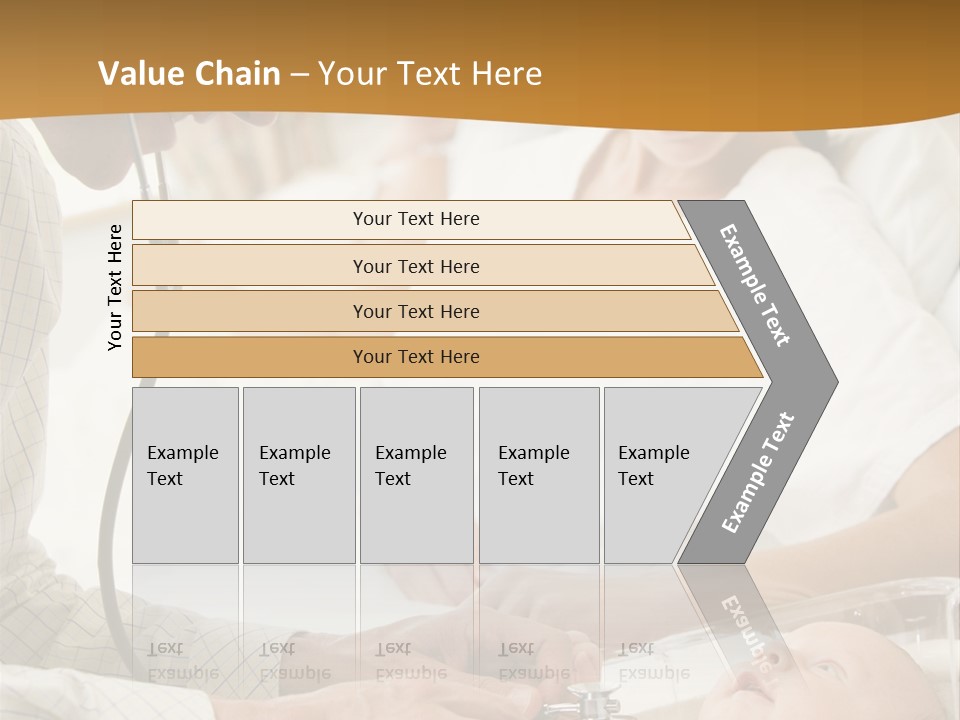 Doctor Checking Baby's Heartbeat With New Mother Watching And Smiling PowerPoint Template