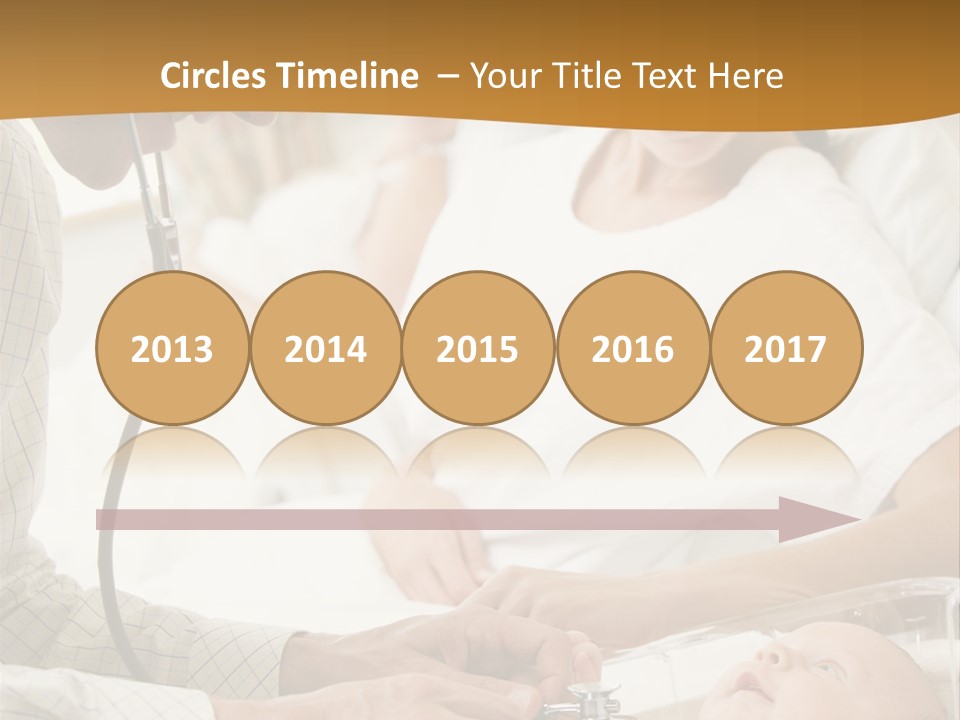 Doctor Checking Baby's Heartbeat With New Mother Watching And Smiling PowerPoint Template