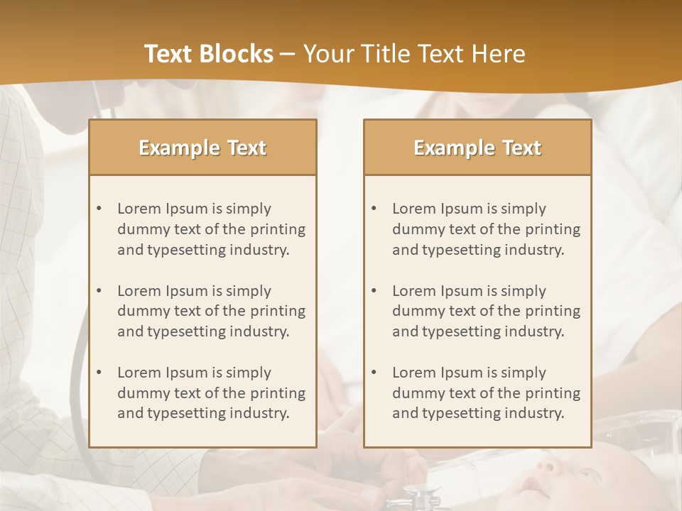 Doctor Checking Baby's Heartbeat With New Mother Watching And Smiling PowerPoint Template