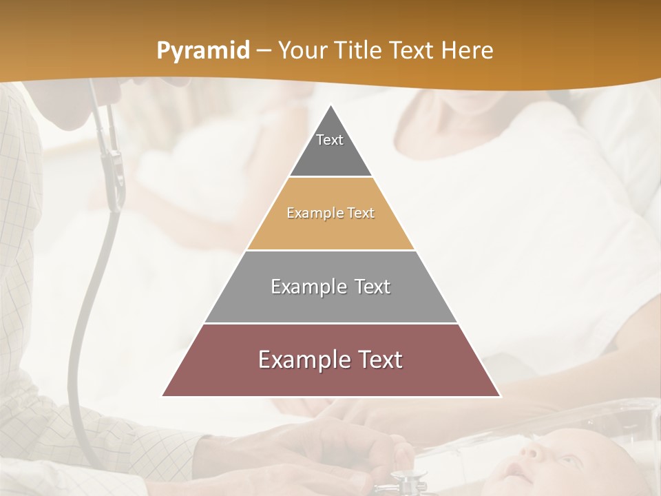Doctor Checking Baby's Heartbeat With New Mother Watching And Smiling PowerPoint Template