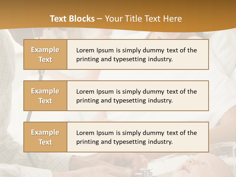 Doctor Checking Baby's Heartbeat With New Mother Watching And Smiling PowerPoint Template