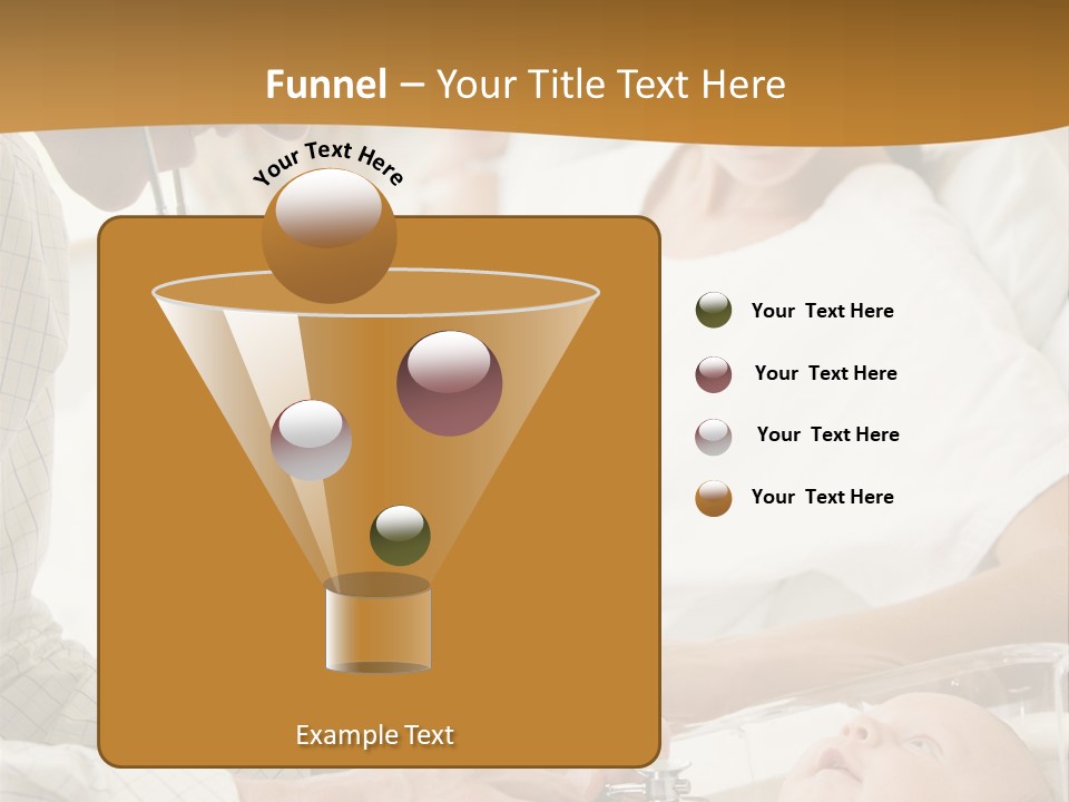 Doctor Checking Baby's Heartbeat With New Mother Watching And Smiling PowerPoint Template