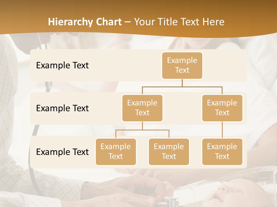 Doctor Checking Baby's Heartbeat With New Mother Watching And Smiling PowerPoint Template