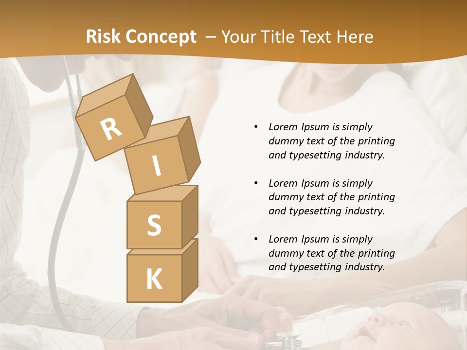 Doctor Checking Baby's Heartbeat With New Mother Watching And Smiling PowerPoint Template