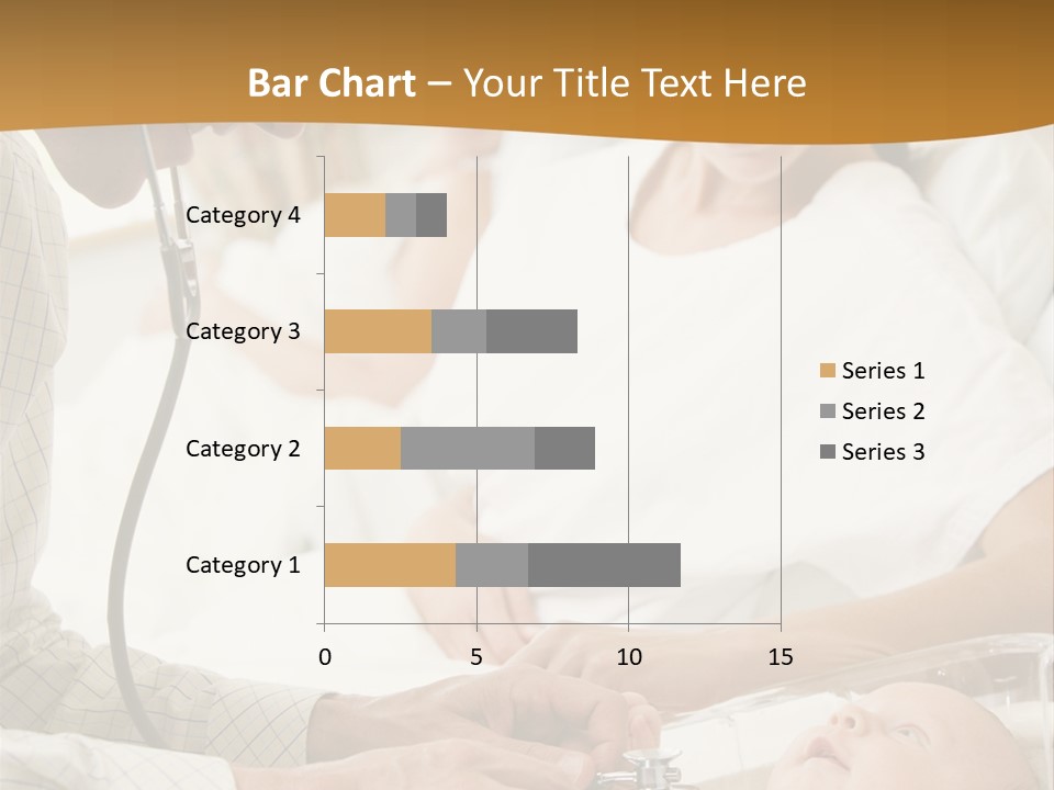 Doctor Checking Baby's Heartbeat With New Mother Watching And Smiling PowerPoint Template