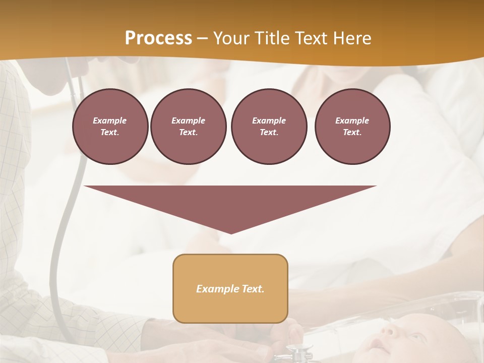 Doctor Checking Baby's Heartbeat With New Mother Watching And Smiling PowerPoint Template
