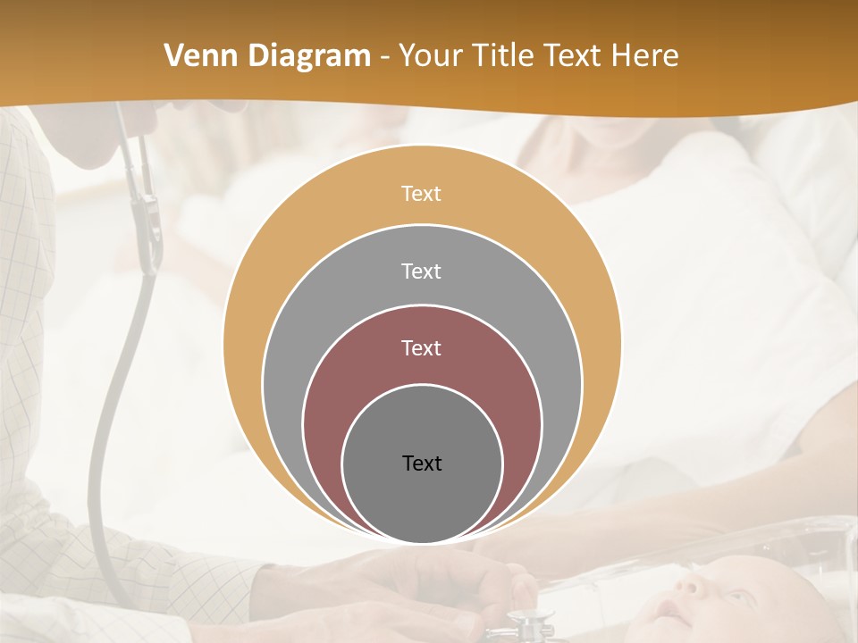 Doctor Checking Baby's Heartbeat With New Mother Watching And Smiling PowerPoint Template