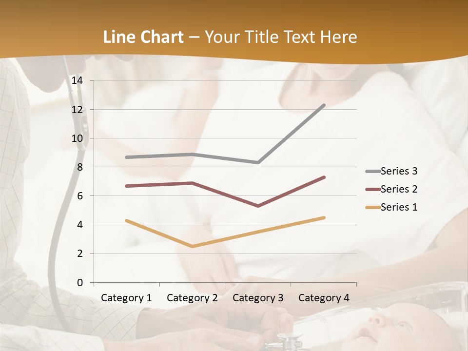 Doctor Checking Baby's Heartbeat With New Mother Watching And Smiling PowerPoint Template