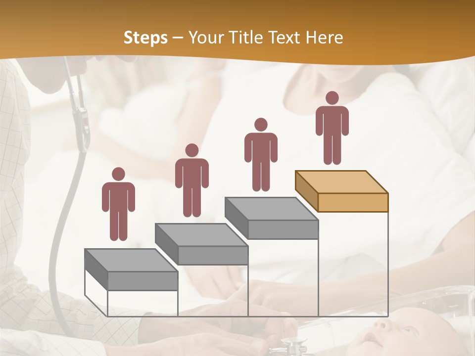 Doctor Checking Baby's Heartbeat With New Mother Watching And Smiling PowerPoint Template