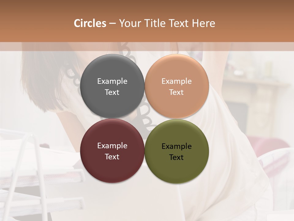 Pregnant Woman In Home Office With A Sore Back PowerPoint Template