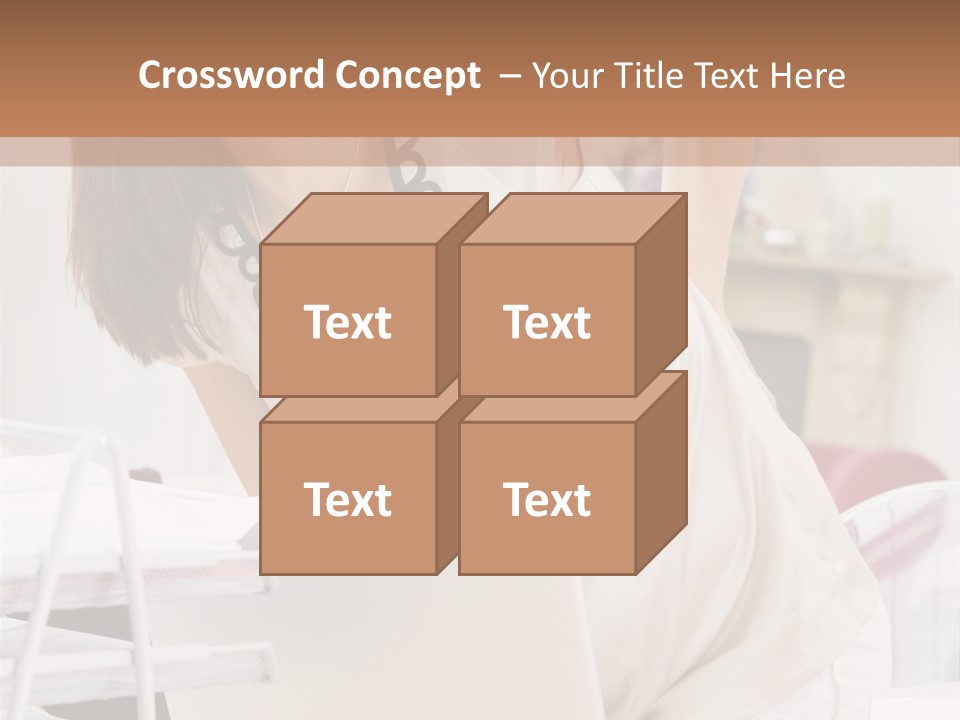 Pregnant Woman In Home Office With A Sore Back PowerPoint Template