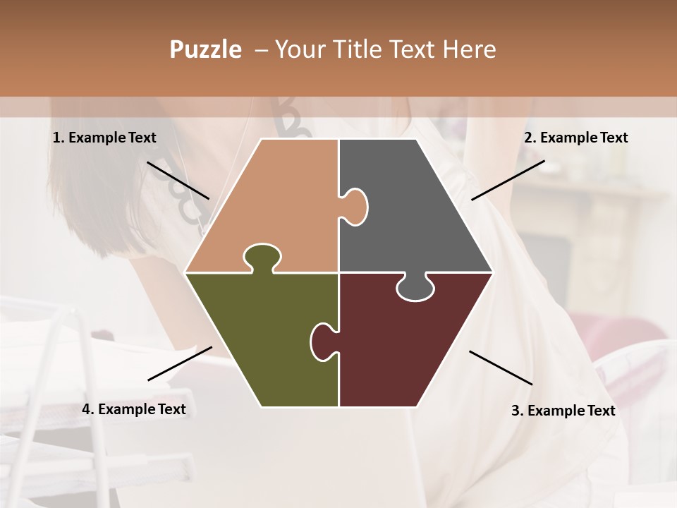 Pregnant Woman In Home Office With A Sore Back PowerPoint Template