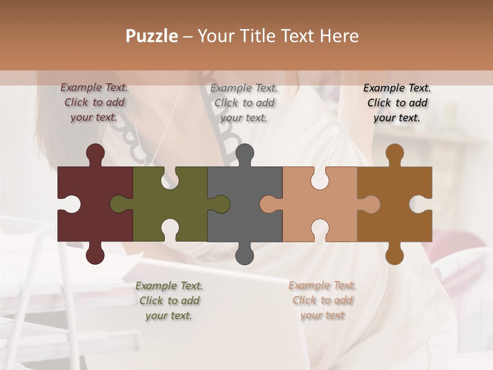 Pregnant Woman In Home Office With A Sore Back PowerPoint Template