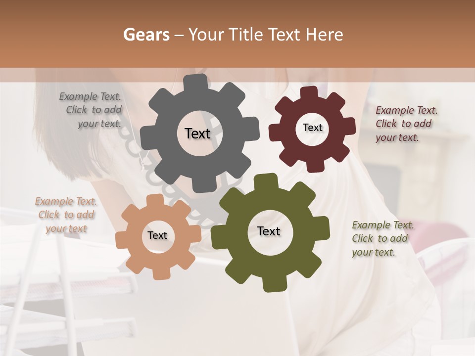 Pregnant Woman In Home Office With A Sore Back PowerPoint Template