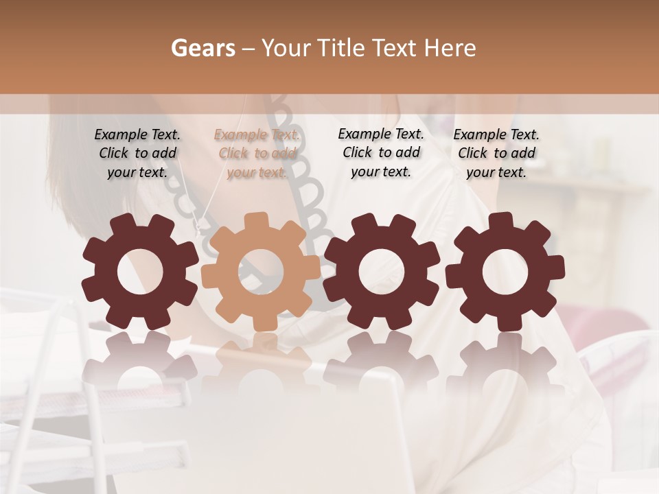 Pregnant Woman In Home Office With A Sore Back PowerPoint Template