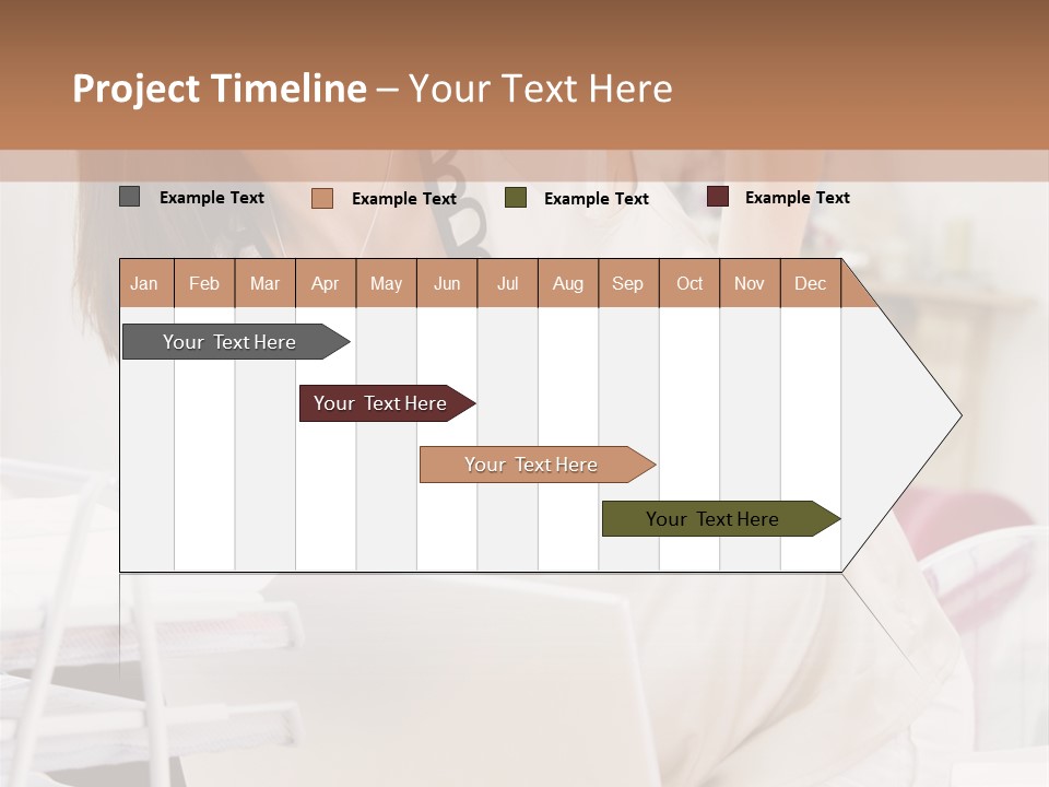 Pregnant Woman In Home Office With A Sore Back PowerPoint Template