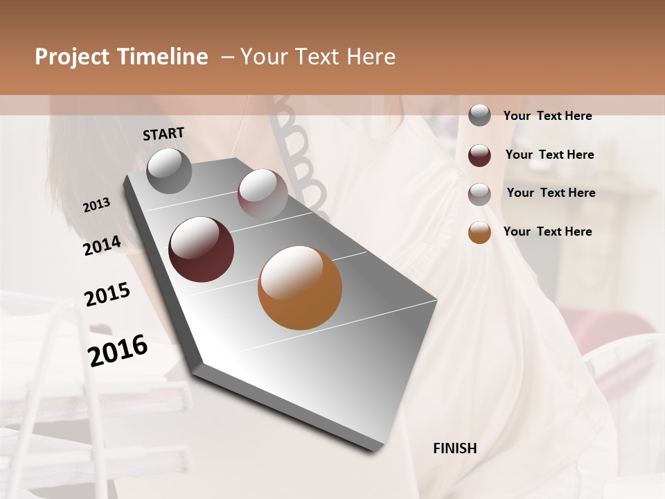 Pregnant Woman In Home Office With A Sore Back PowerPoint Template