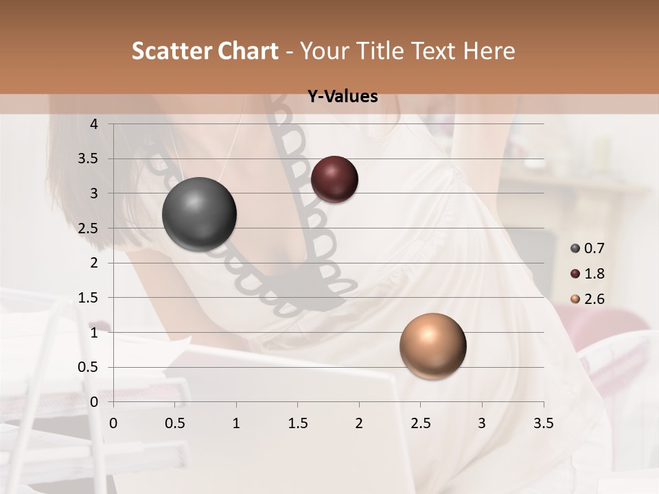 Pregnant Woman In Home Office With A Sore Back PowerPoint Template
