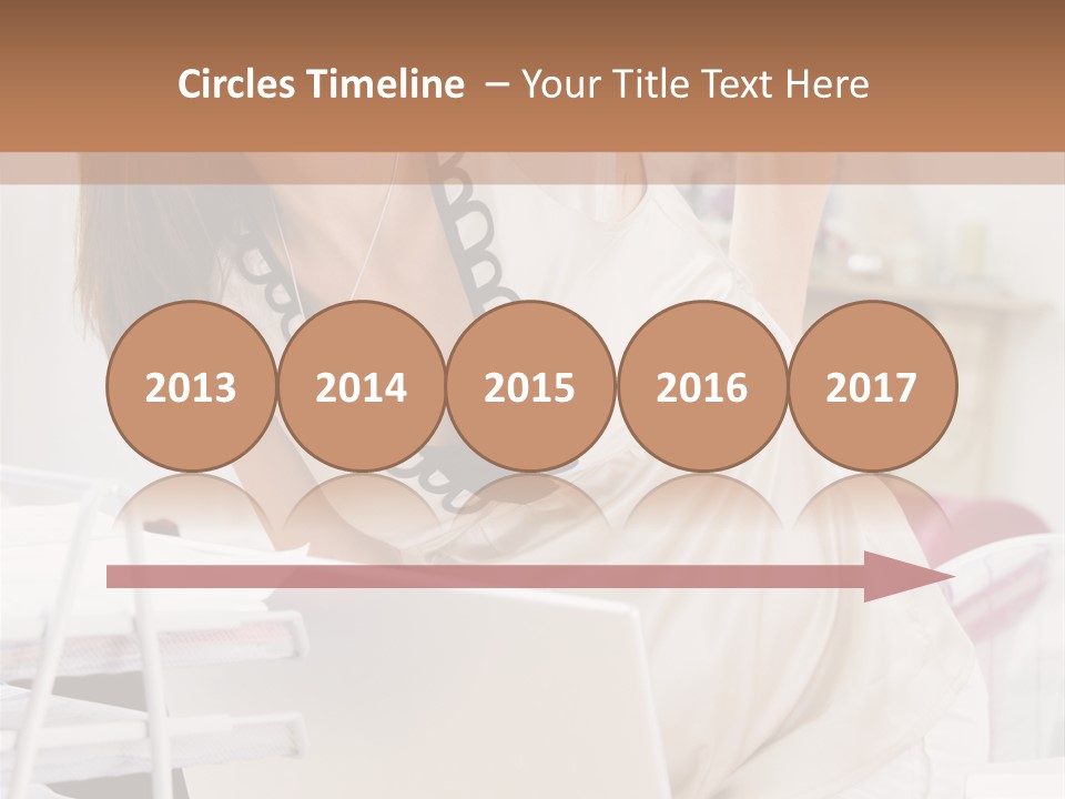 Pregnant Woman In Home Office With A Sore Back PowerPoint Template