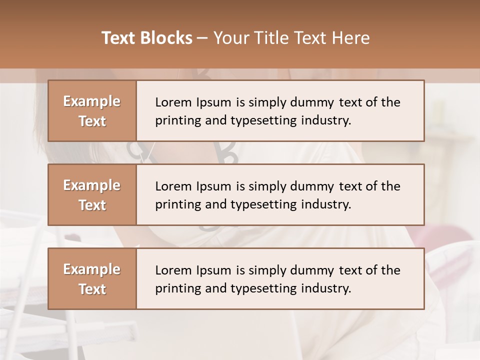 Pregnant Woman In Home Office With A Sore Back PowerPoint Template