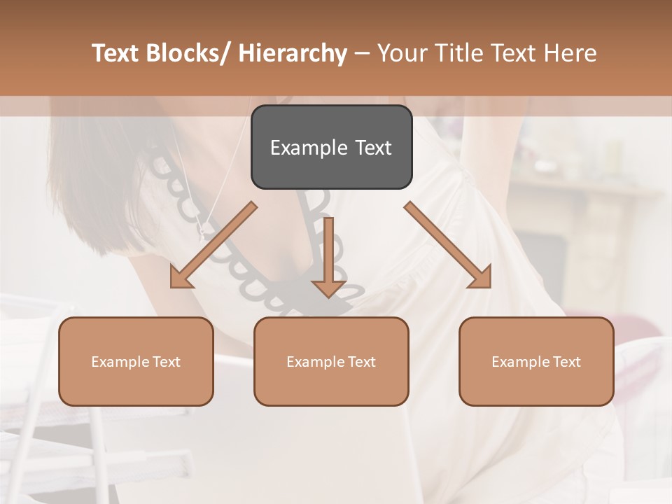 Pregnant Woman In Home Office With A Sore Back PowerPoint Template