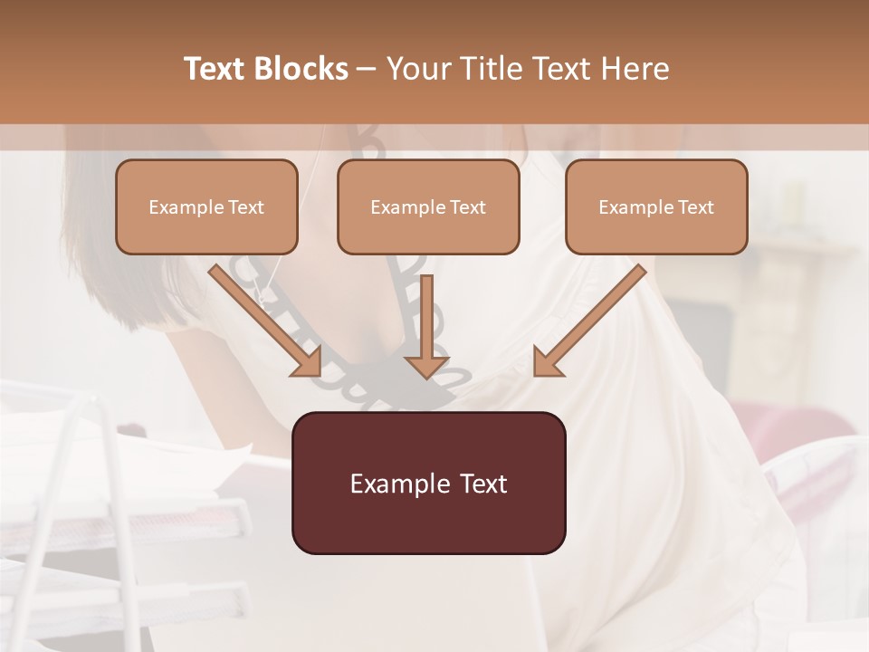 Pregnant Woman In Home Office With A Sore Back PowerPoint Template