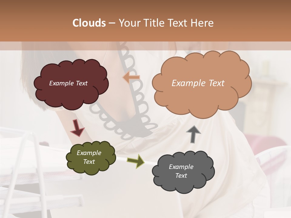 Pregnant Woman In Home Office With A Sore Back PowerPoint Template