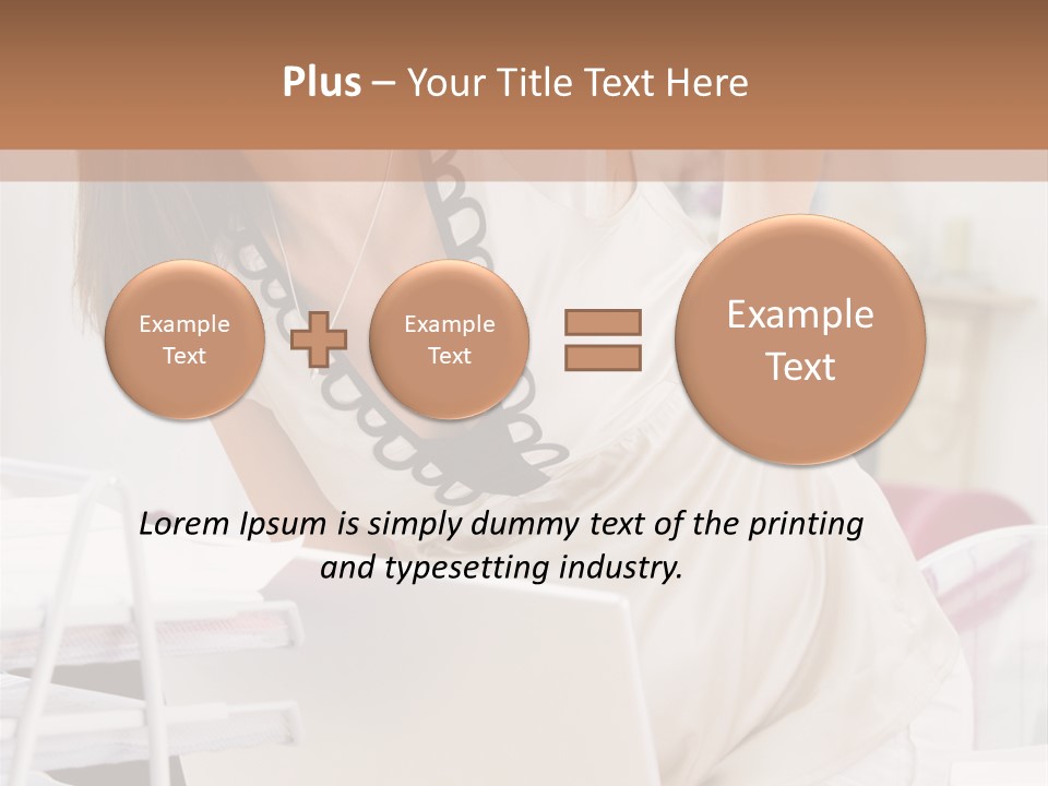 Pregnant Woman In Home Office With A Sore Back PowerPoint Template