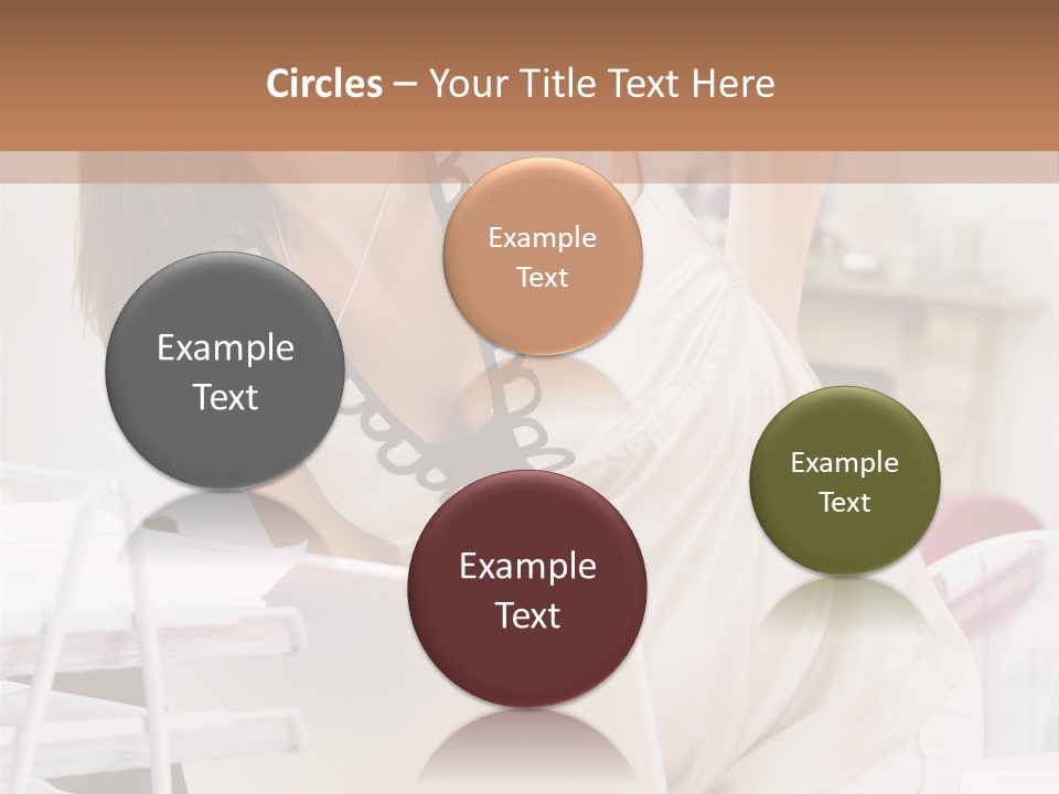 Pregnant Woman In Home Office With A Sore Back PowerPoint Template