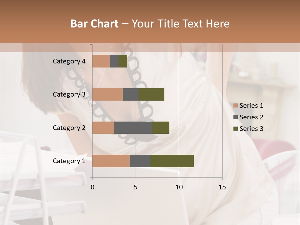 Pregnant Woman In Home Office With A Sore Back PowerPoint Template