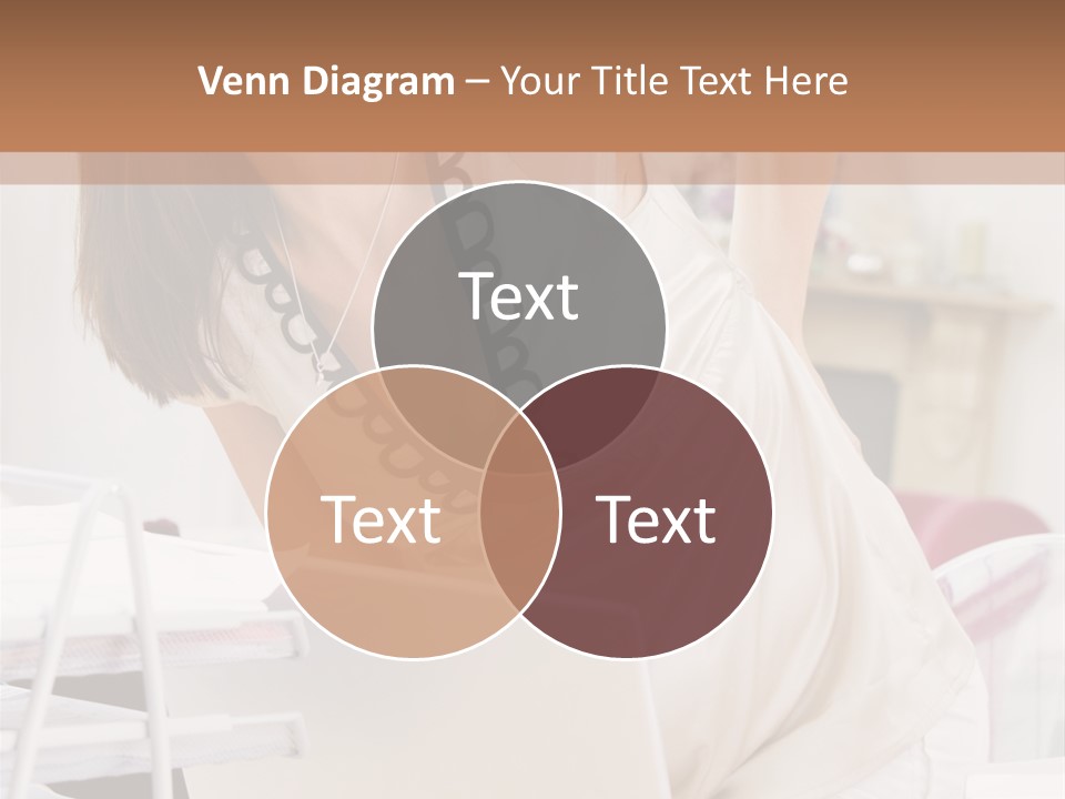 Pregnant Woman In Home Office With A Sore Back PowerPoint Template