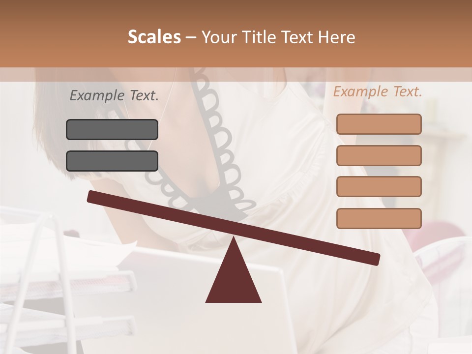 Pregnant Woman In Home Office With A Sore Back PowerPoint Template