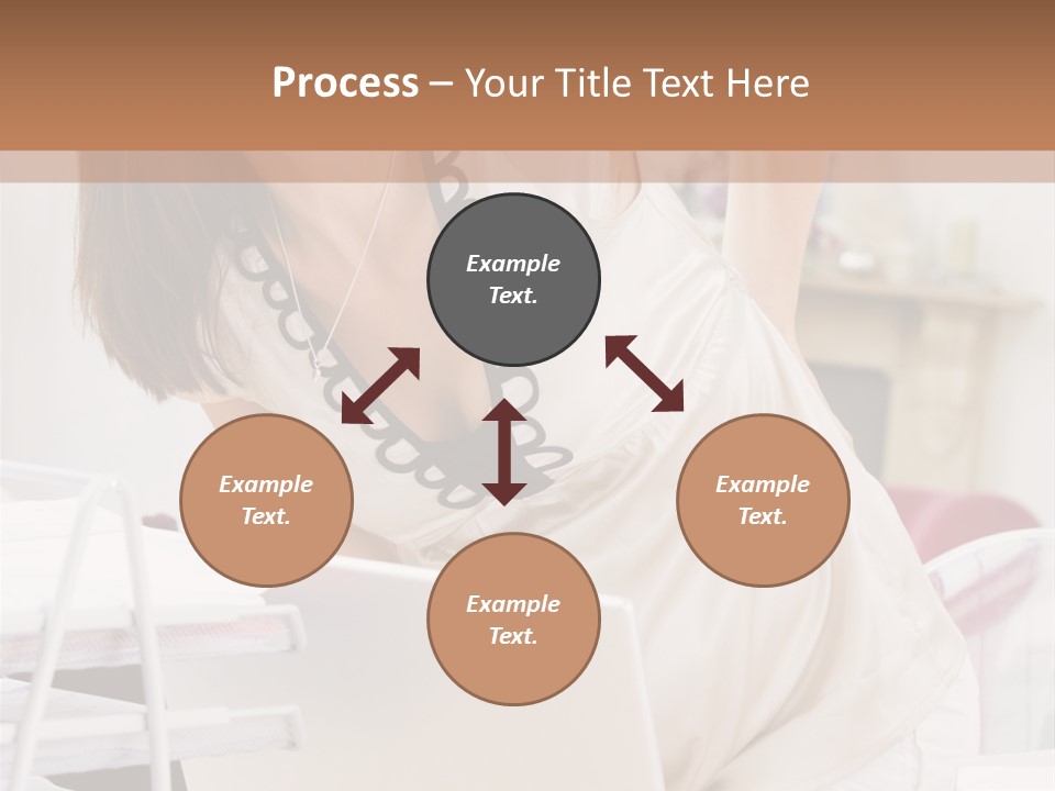 Pregnant Woman In Home Office With A Sore Back PowerPoint Template