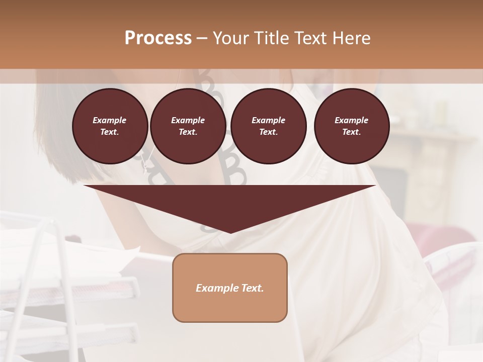 Pregnant Woman In Home Office With A Sore Back PowerPoint Template