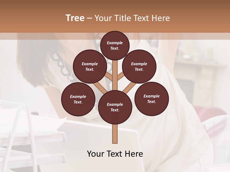 Pregnant Woman In Home Office With A Sore Back PowerPoint Template